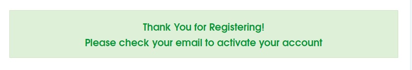 Registration sucessful