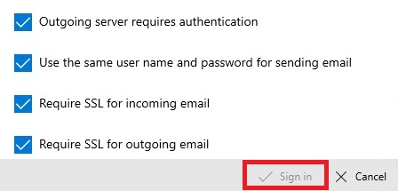 Sign in option