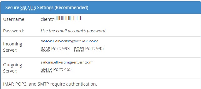 Incoming and Outgoing server details