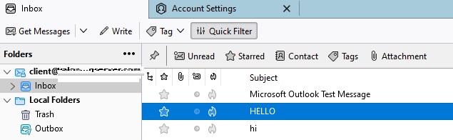 Account created and tested