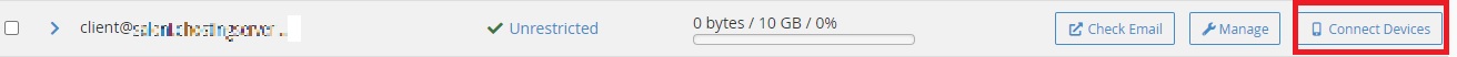 Click on connect device
