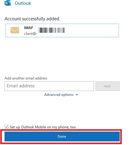 Account successfully added