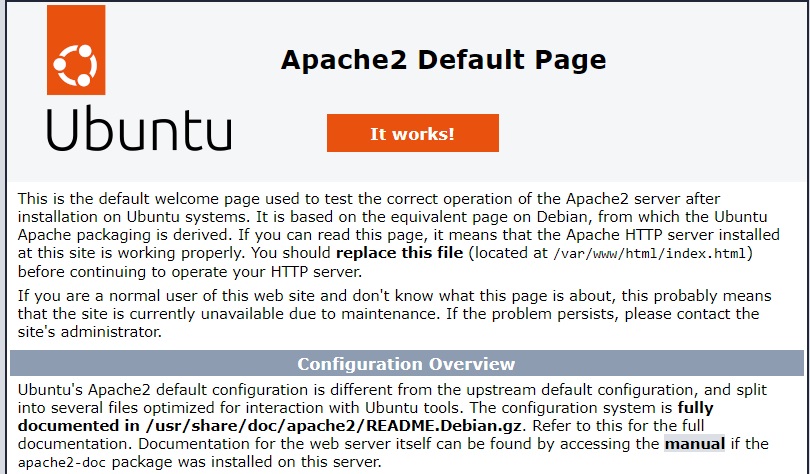 How to deploy WordPress on Ubuntu 22.04 using LAMP stack? 4 Apache2 Default page