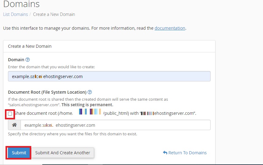 How to Host Multiple Domain or Website in cPanel? 8 Adding subdomain name