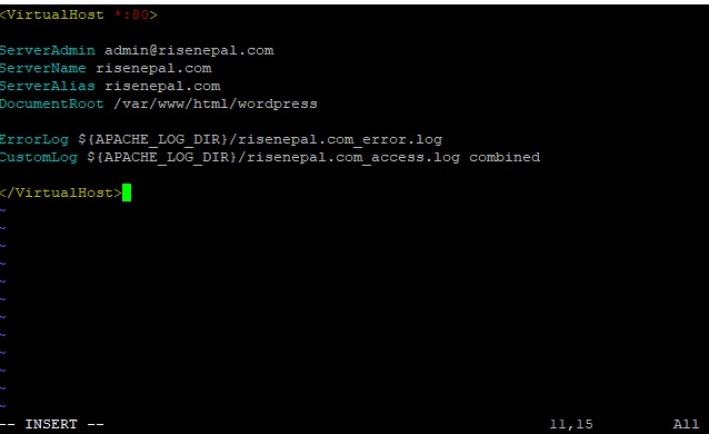 How to deploy WordPress on Ubuntu 22.04 using LAMP stack? 19 virtal host creation 1