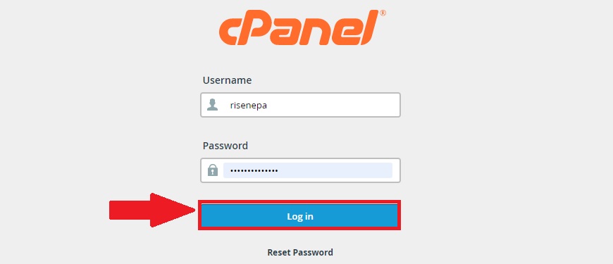 Login to cPanel