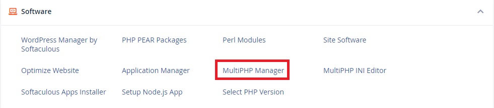 MultiPHP Manager of cPanel