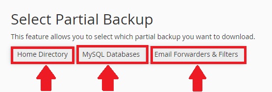 Partial backup to Create and Restore backups.