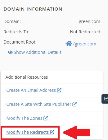 Modify the redirects 