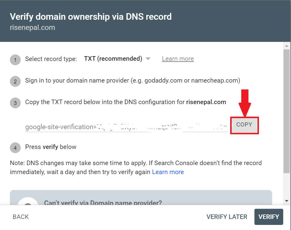 How to Add and Verify a Domain to Google Search Console( 2 method)? 3 9