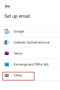 Clicking on other options