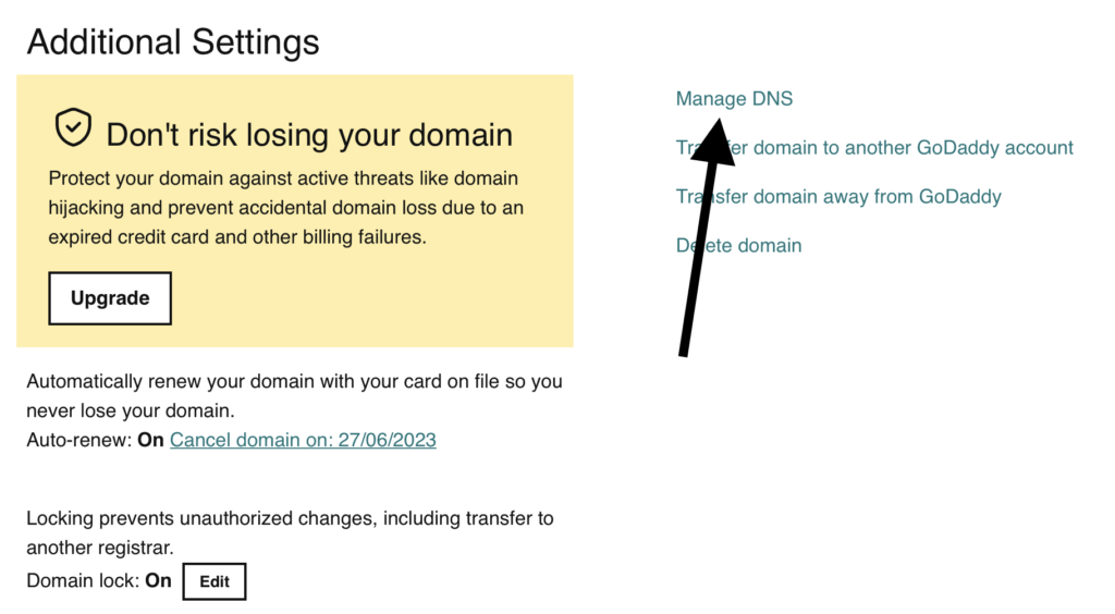 Manage DNS, Godaddy Manage DNS, Godaddy