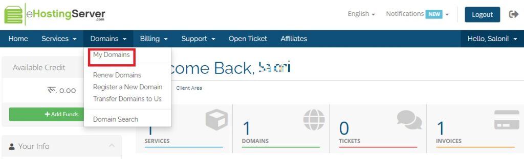 Domain section 