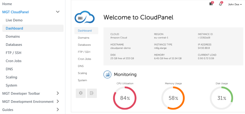 CloudPanel - cPanel/WHM Alternative