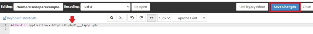 Adding code to .htaccess file